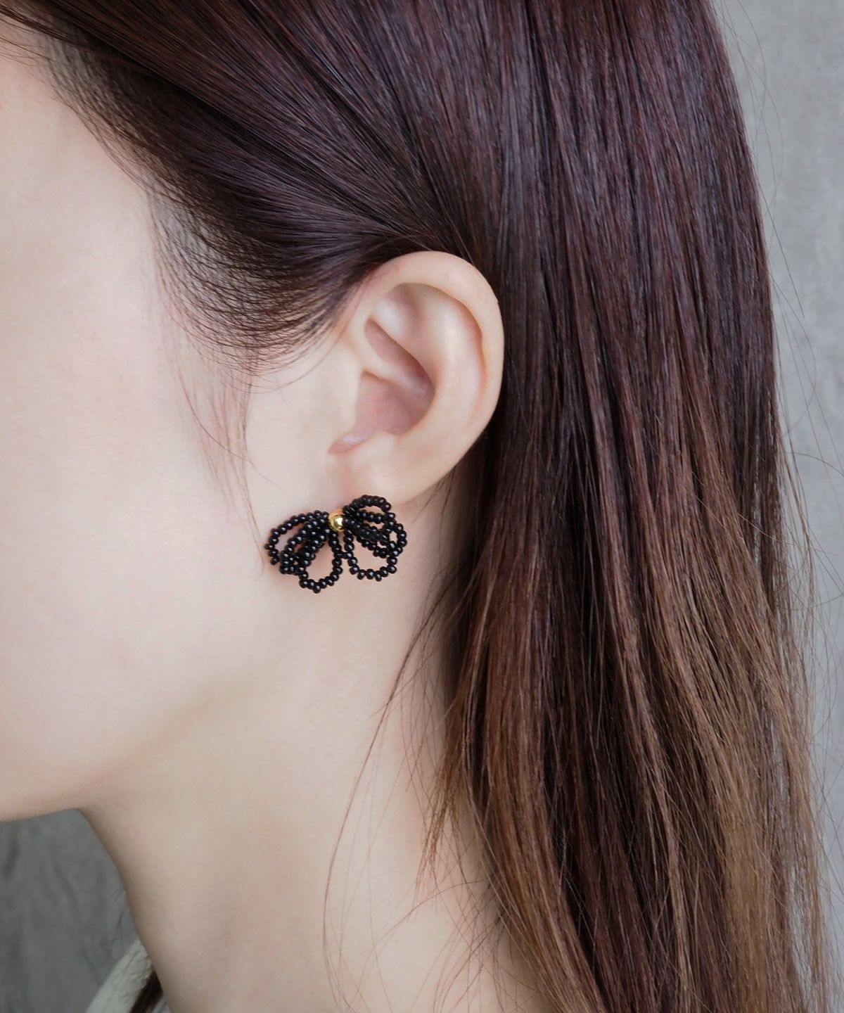 ビーズバタフライピアス