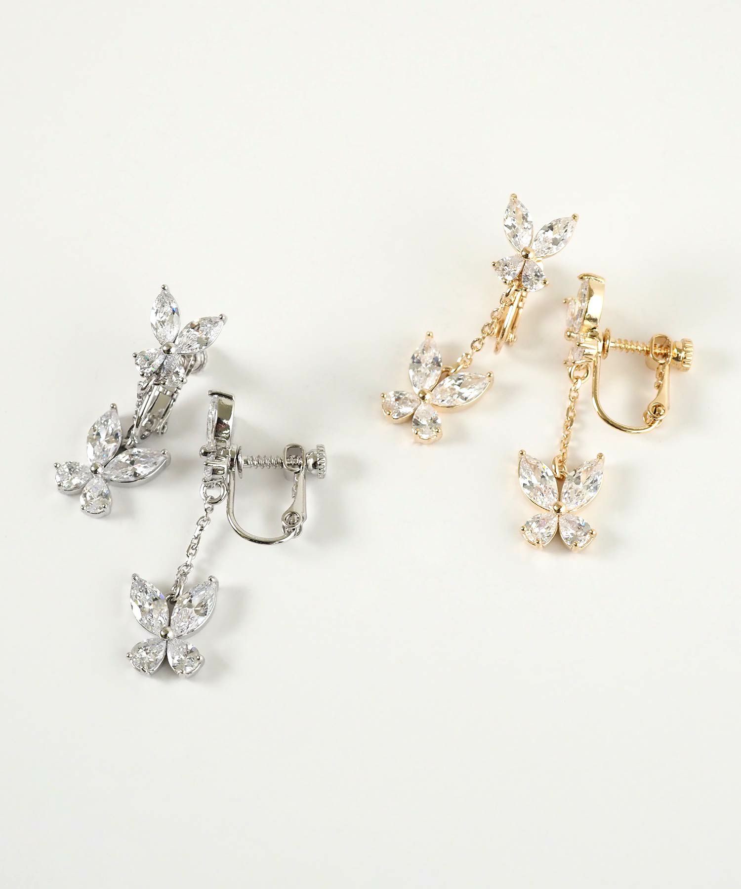 ジルコニアツインバタフライイヤリング【Dahlia】 | 【公式】MUK