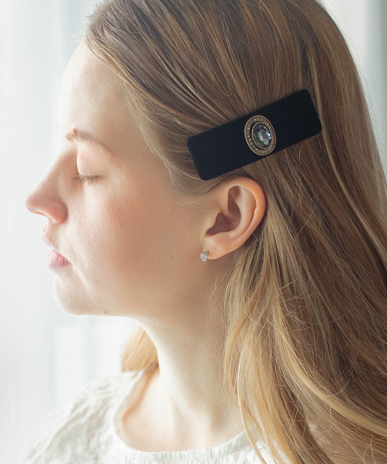 ビジューベロアパッチンピン【Grace】