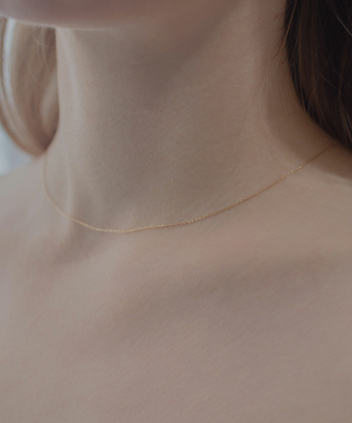 [K10]シャインカットチェーンネックレス【cucia】