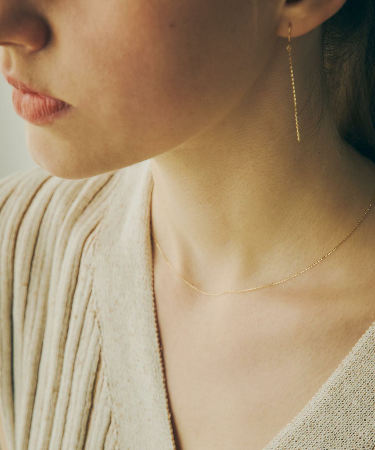 [K10]シャインカットチェーンネックレス【cucia】