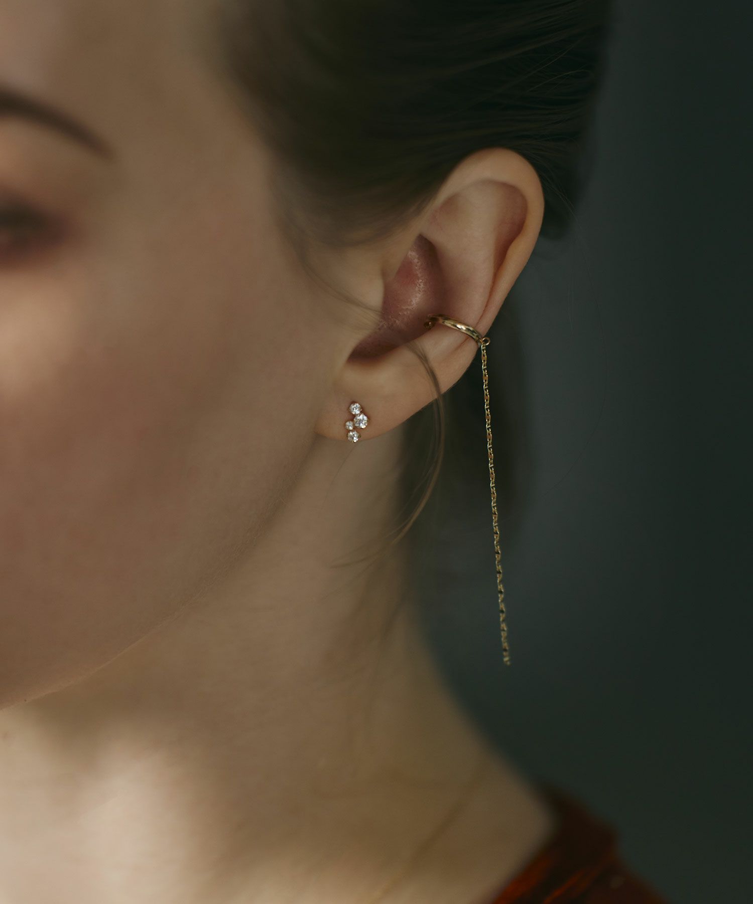 [K10]ラディアントジルコニアピアス【cucia】