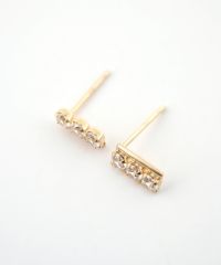 [K10]サイドバージルコニアピアス【cucia】