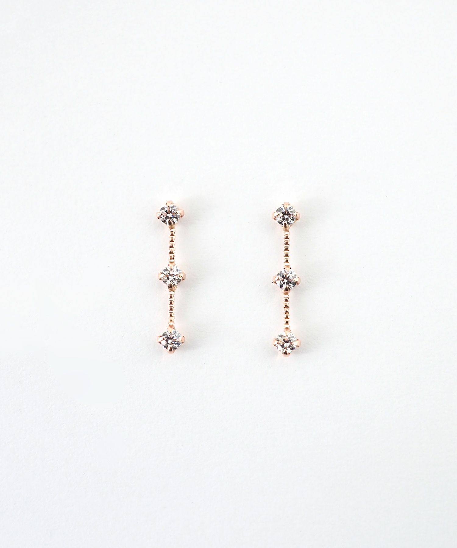 [K10]トロワジルコニアピアス【cucia】