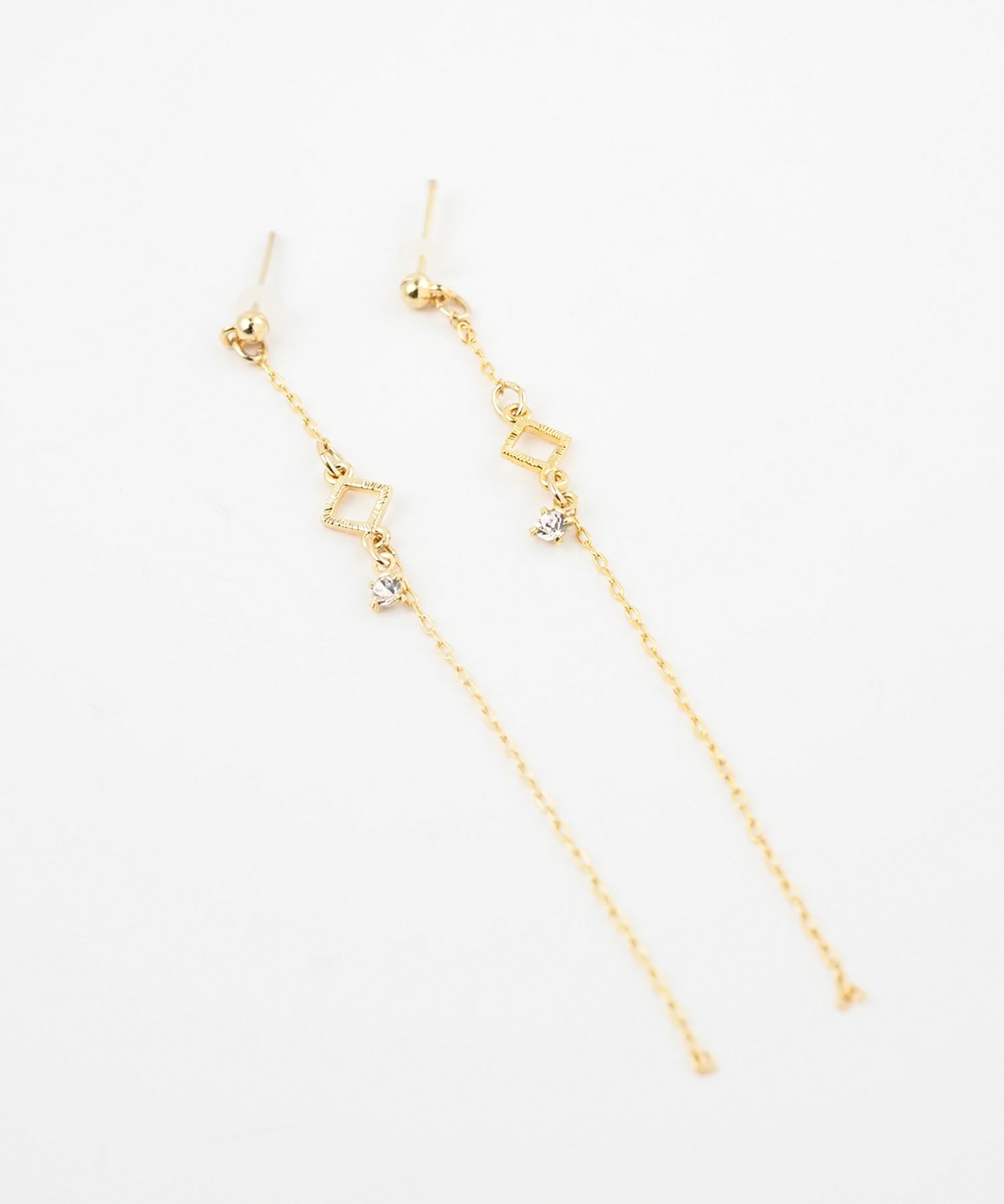 【web限定】ランバスチェーン樹脂コーティングポストピアス