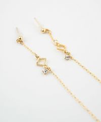 【web限定】ランバスチェーン樹脂コーティングポストピアス