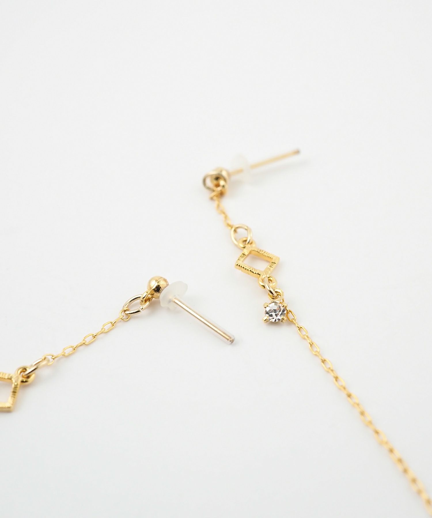 【web限定】ランバスチェーン樹脂コーティングポストピアス