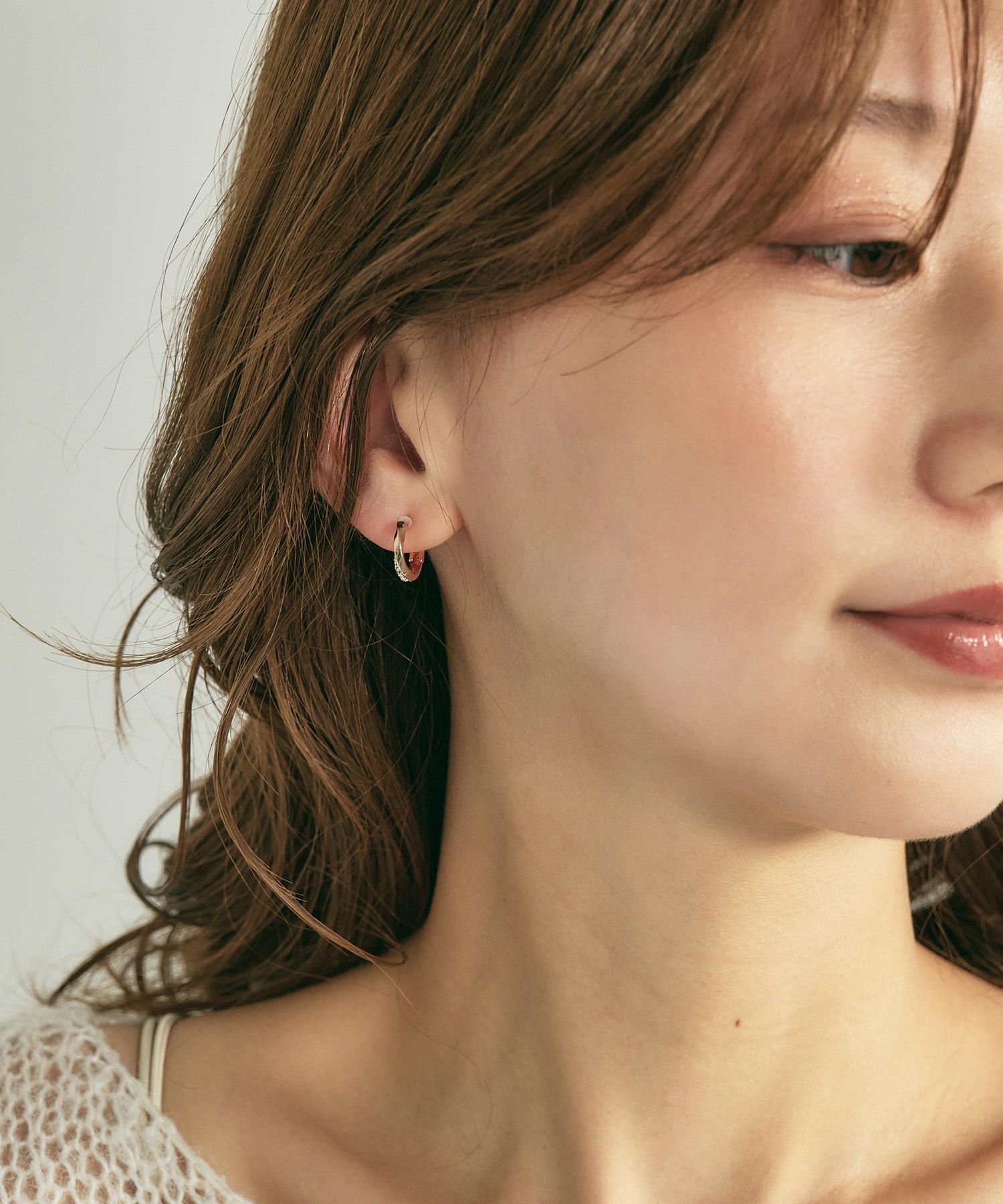 【web限定】ツイストフープ樹脂コーティングスムースピアス