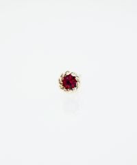 バースデーカラーストーンピュアチタンロングポストピアス