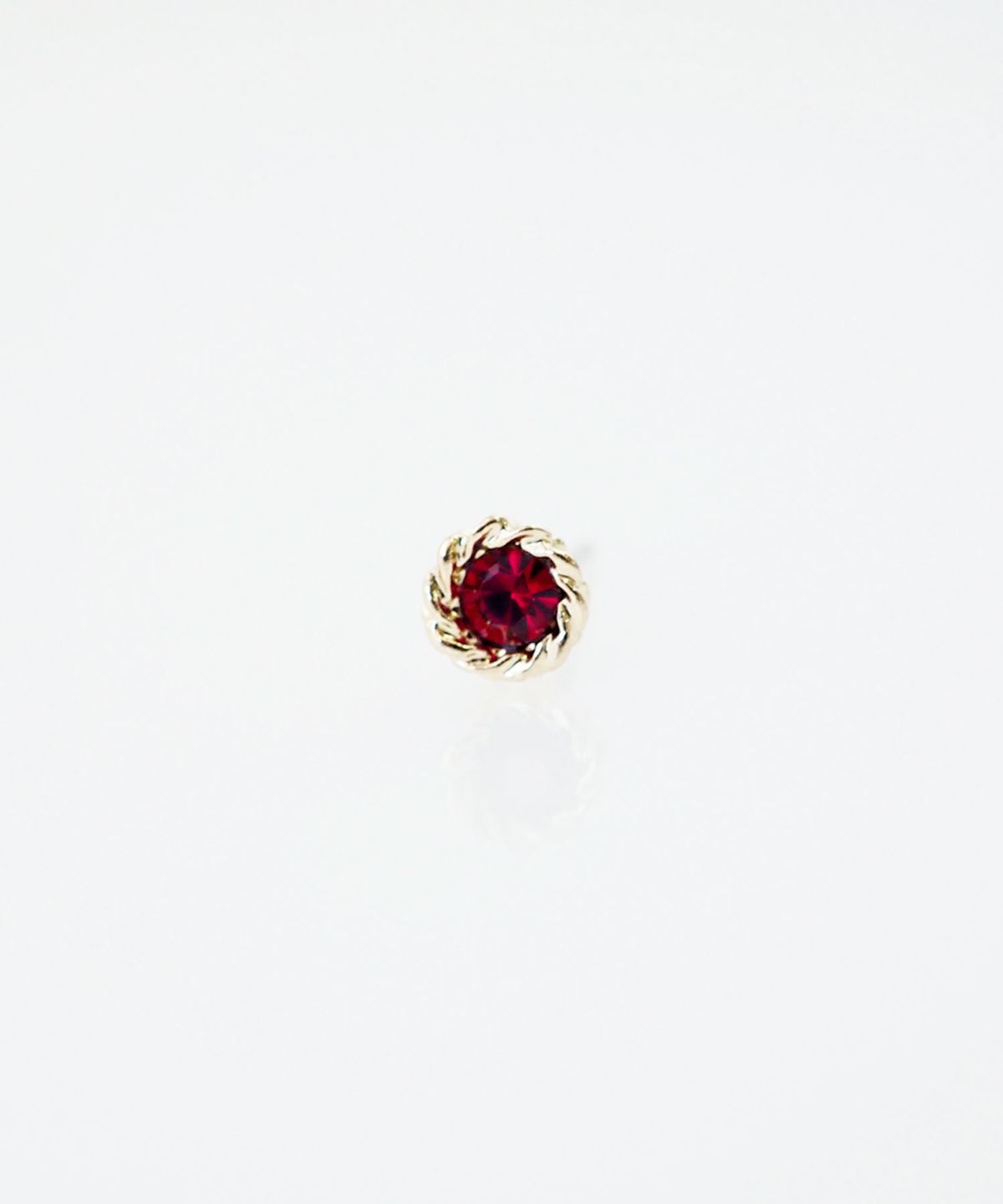 バースデーカラーストーンピュアチタンロングポストピアス