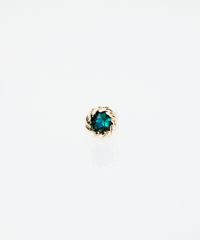 バースデーカラーストーンピュアチタンロングポストピアス