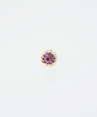 バースデーカラーストーンピュアチタンロングポストピアス