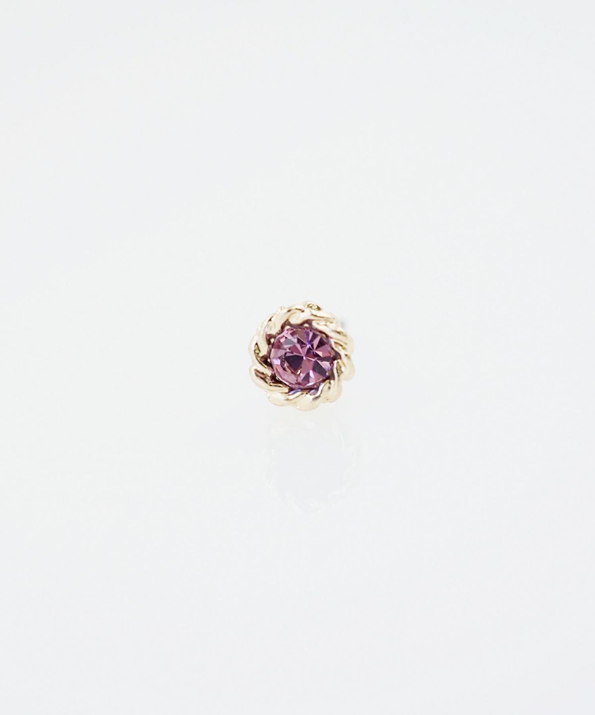 バースデーカラーストーンピュアチタンロングポストピアス