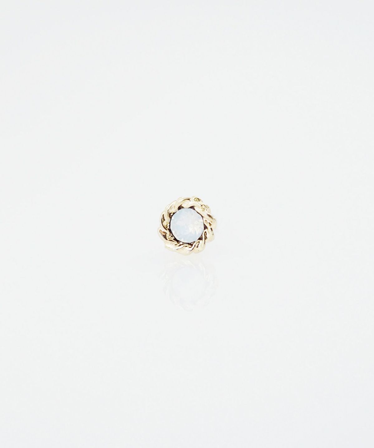 バースデーカラーストーンピュアチタンロングポストピアス