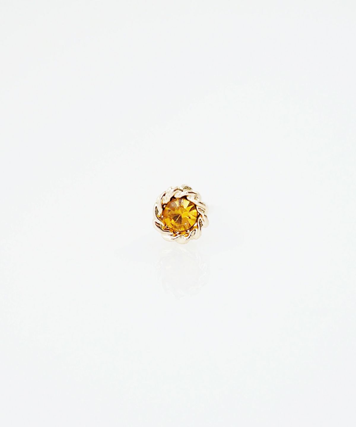 バースデーカラーストーンピュアチタンロングポストピアス