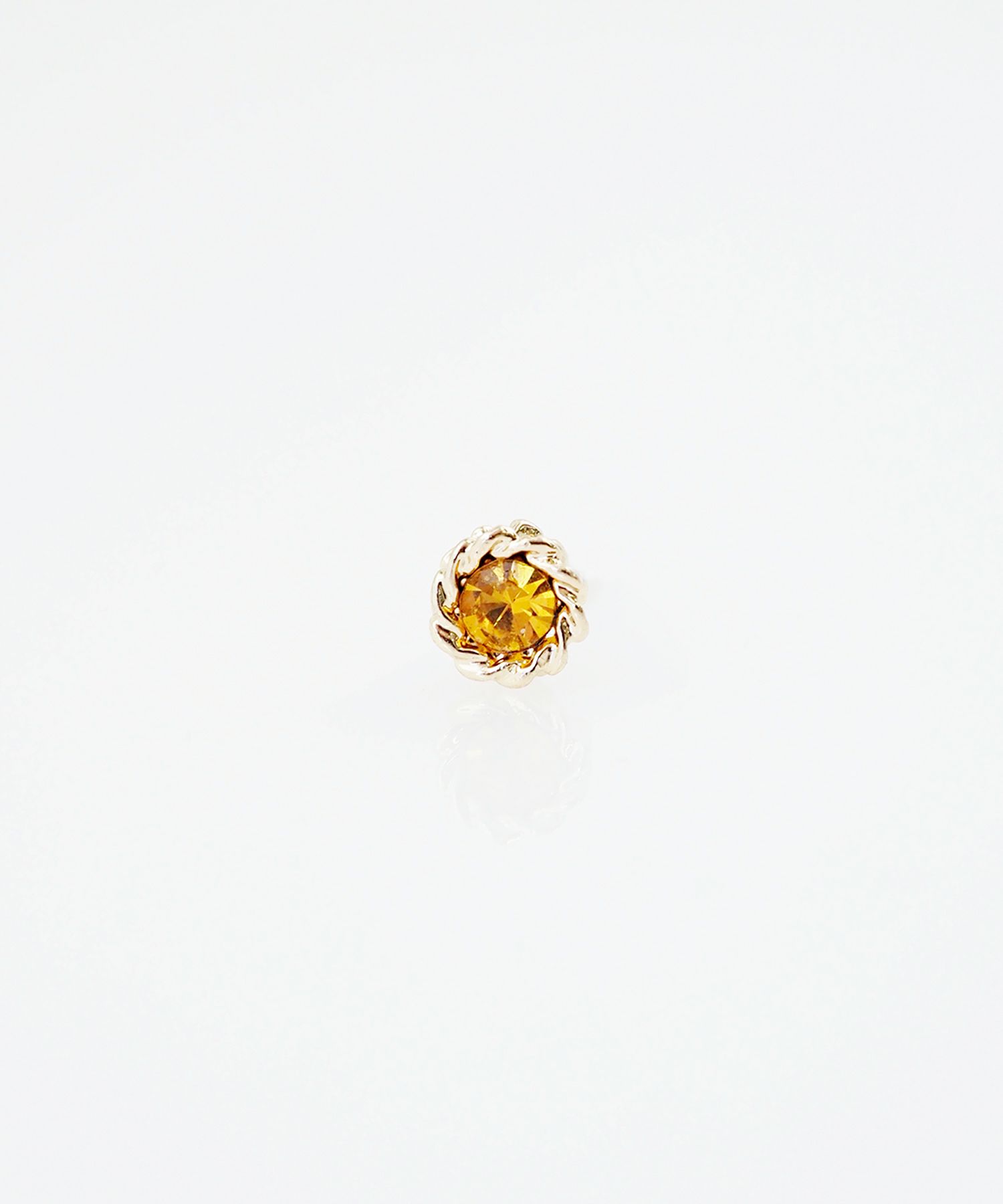 バースデーカラーストーンピュアチタンロングポストピアス