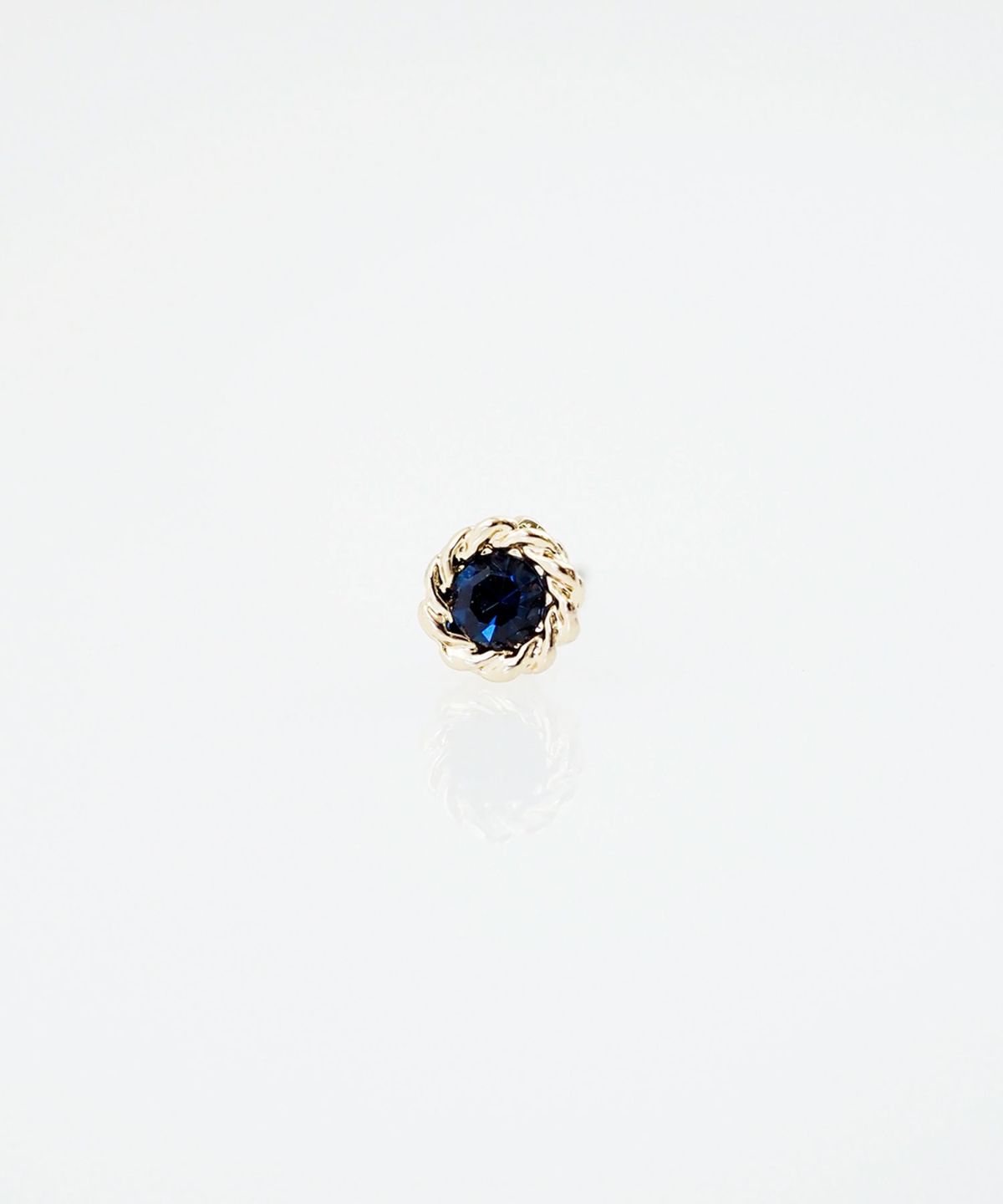 バースデーカラーストーンピュアチタンロングポストピアス