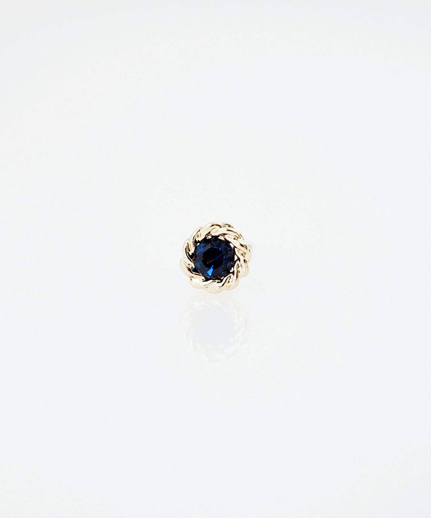 バースデーカラーストーンピュアチタンロングポストピアス