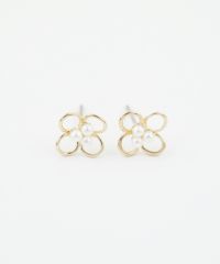 ワイヤークローバピュアチタンロングポストピアス