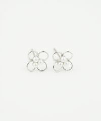 ワイヤークローバピュアチタンロングポストピアス