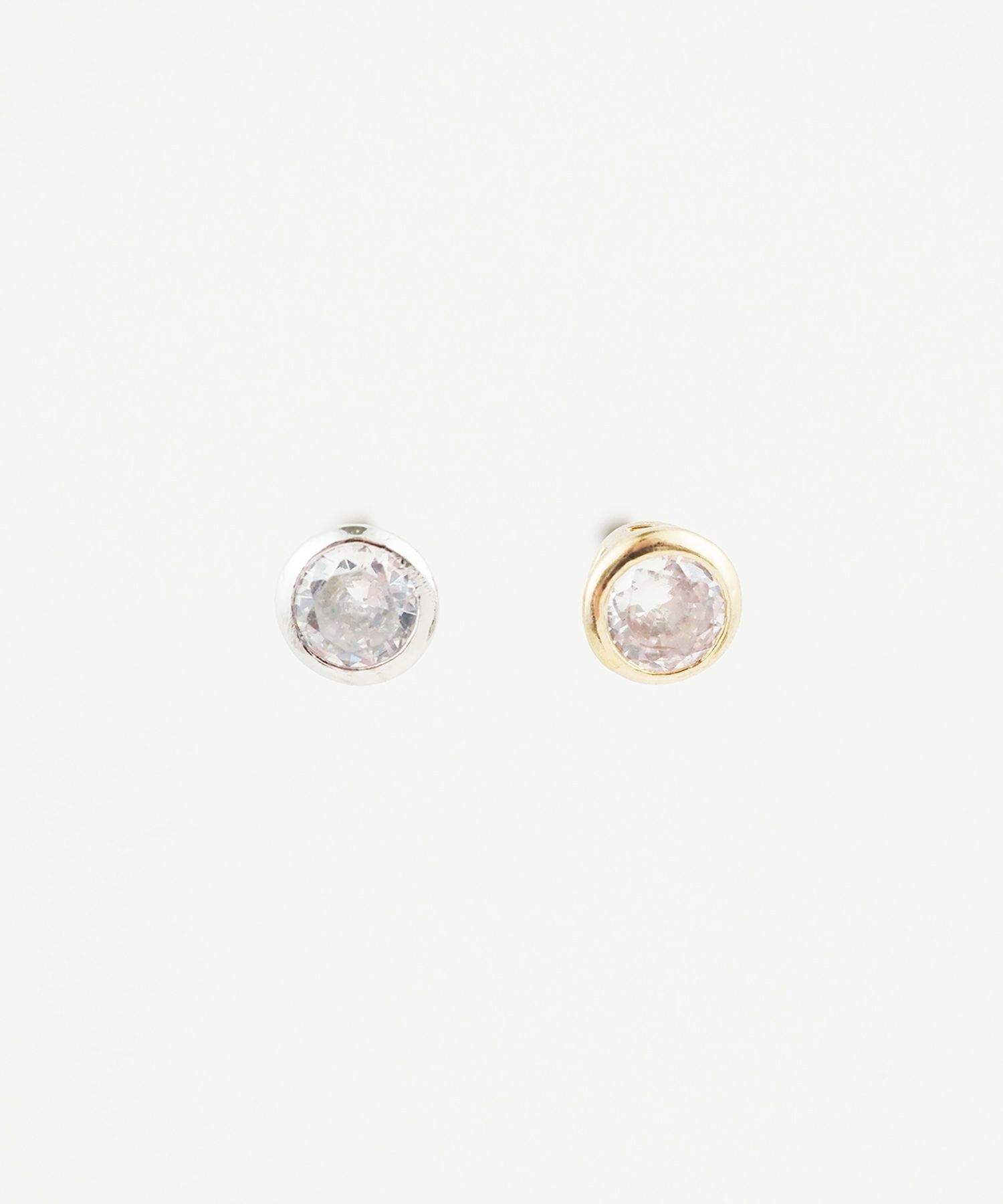 サークルキュービックピュアチタンロングポストピアス