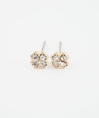 クローバビジューピュアチタンロングポストピアス