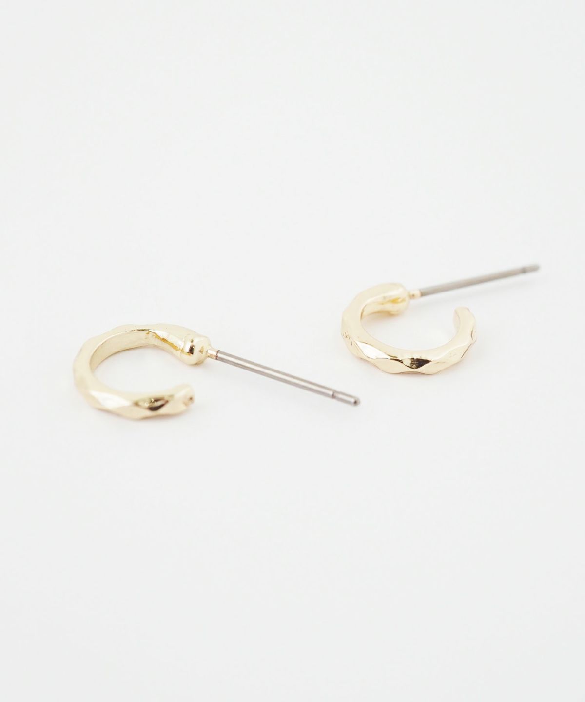 カッティングフープピュアチタンロングポストピアス