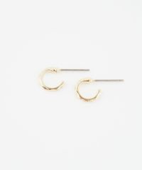 カッティングフープピュアチタンロングポストピアス