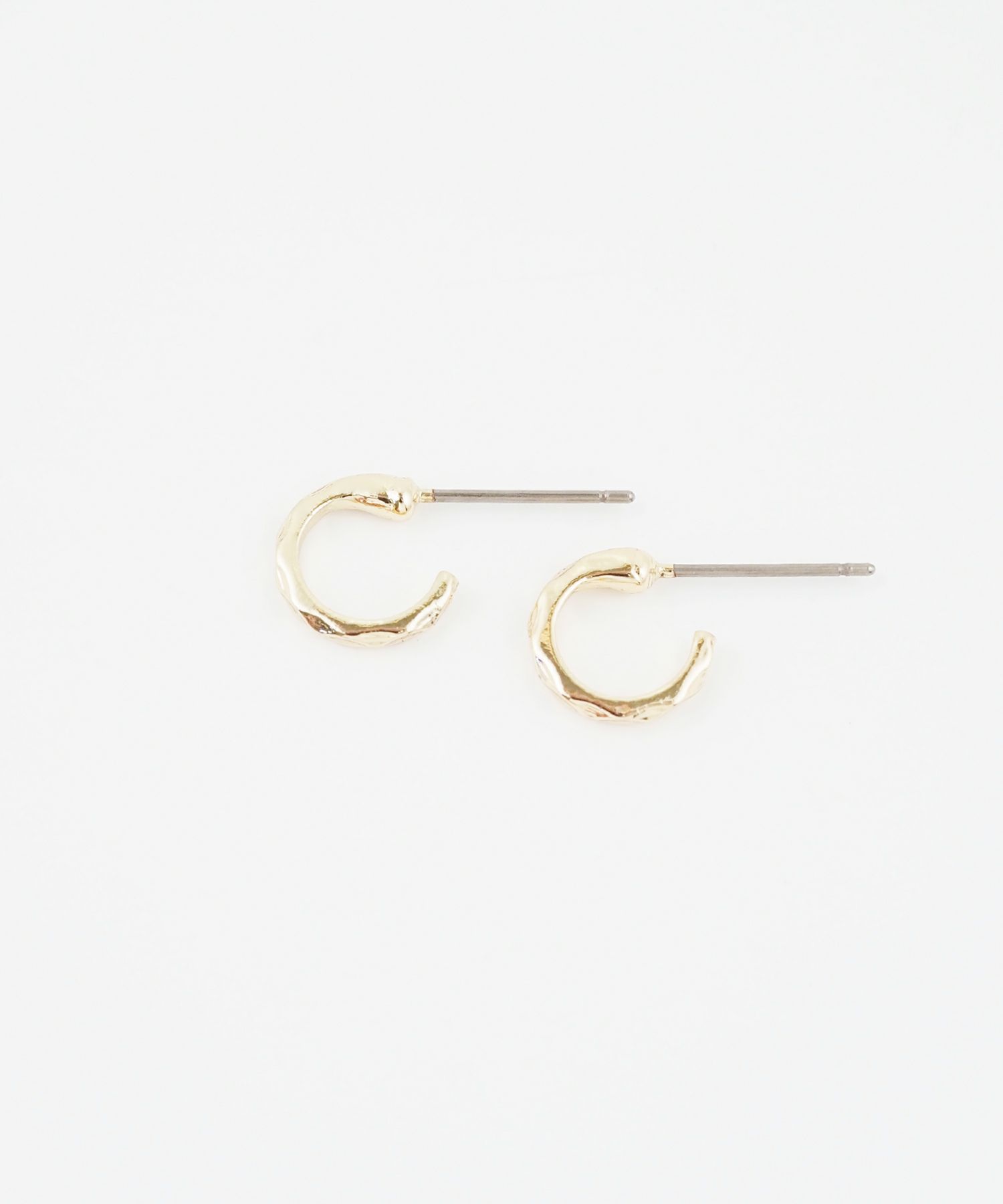 カッティングフープピュアチタンロングポストピアス