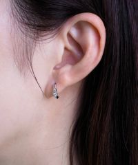 ビジューフープピュアチタンロングポストピアス