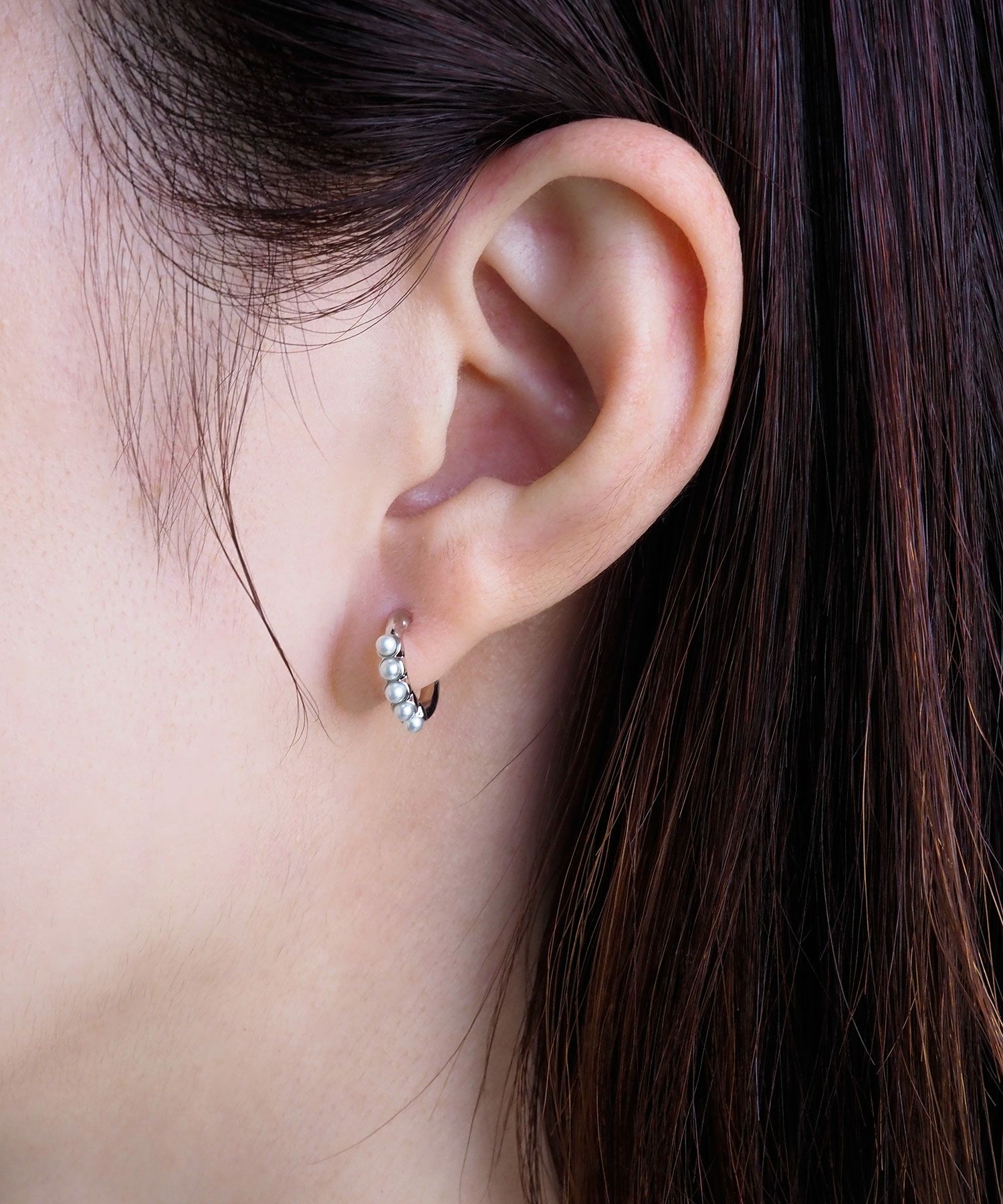 パールラインフープピュアチタンロングポストピアス | 【公式】MUK