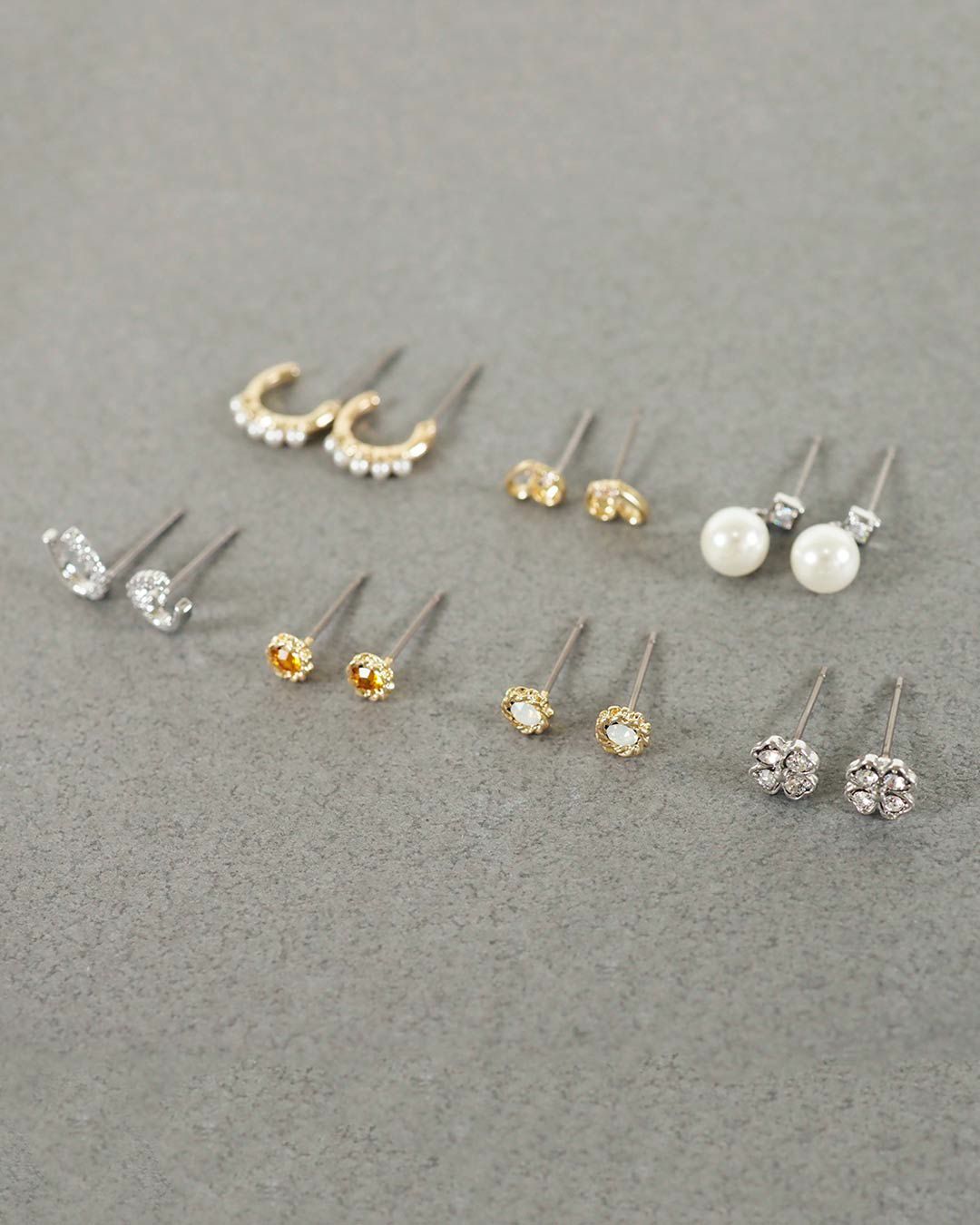 パールラインフープピュアチタンロングポストピアス