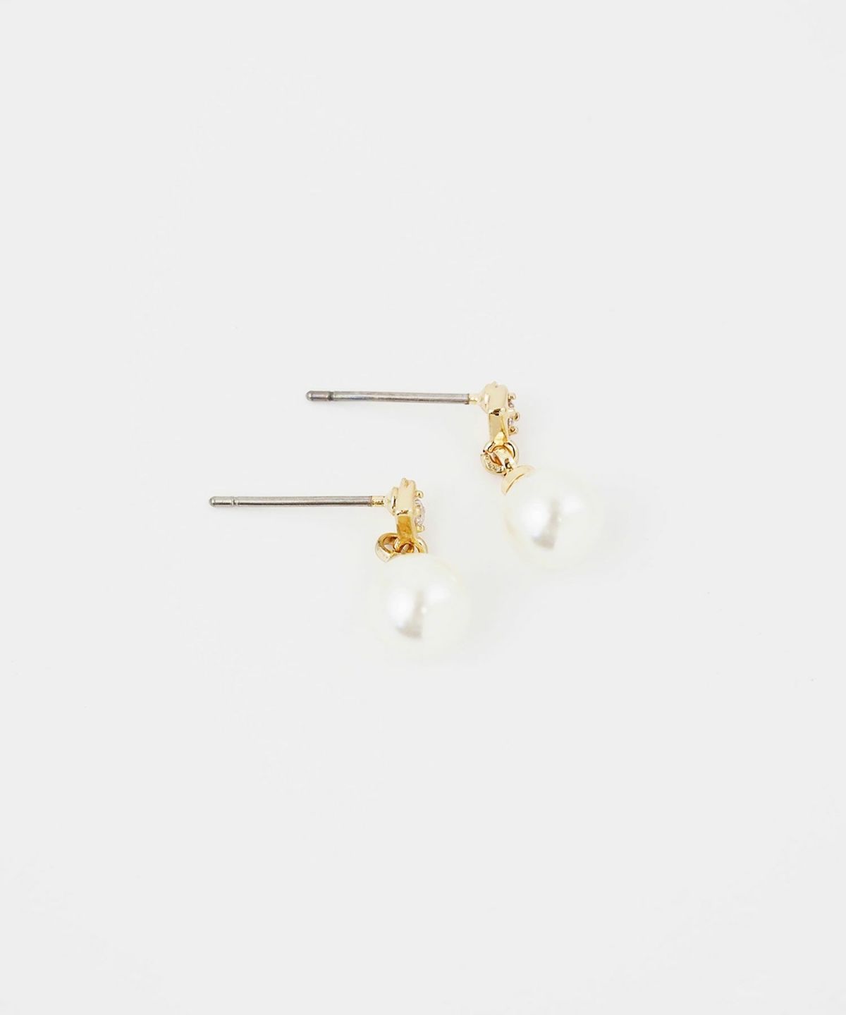 プラパールビジューピュアチタンロングポストピアス