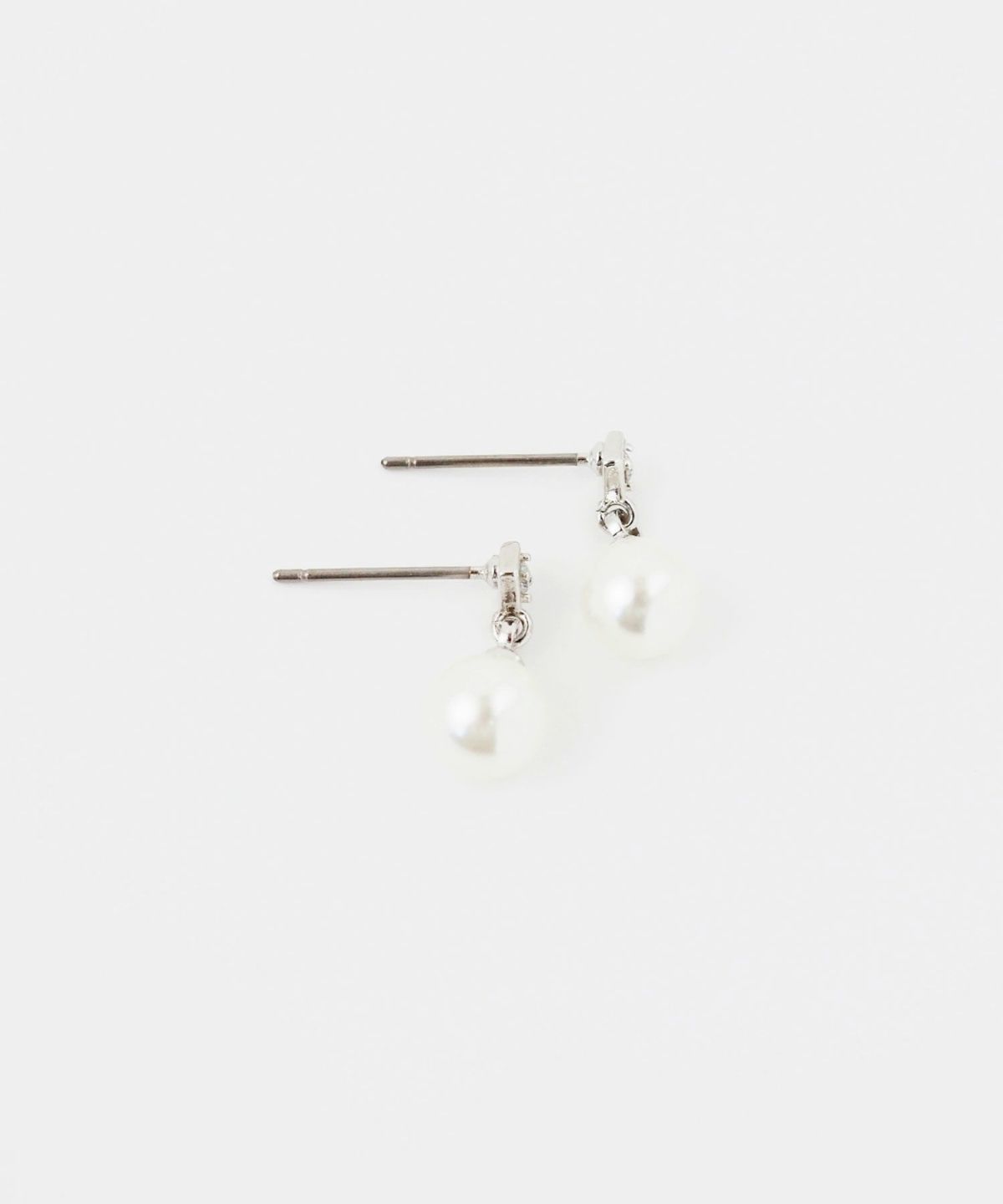 プラパールビジューピュアチタンロングポストピアス