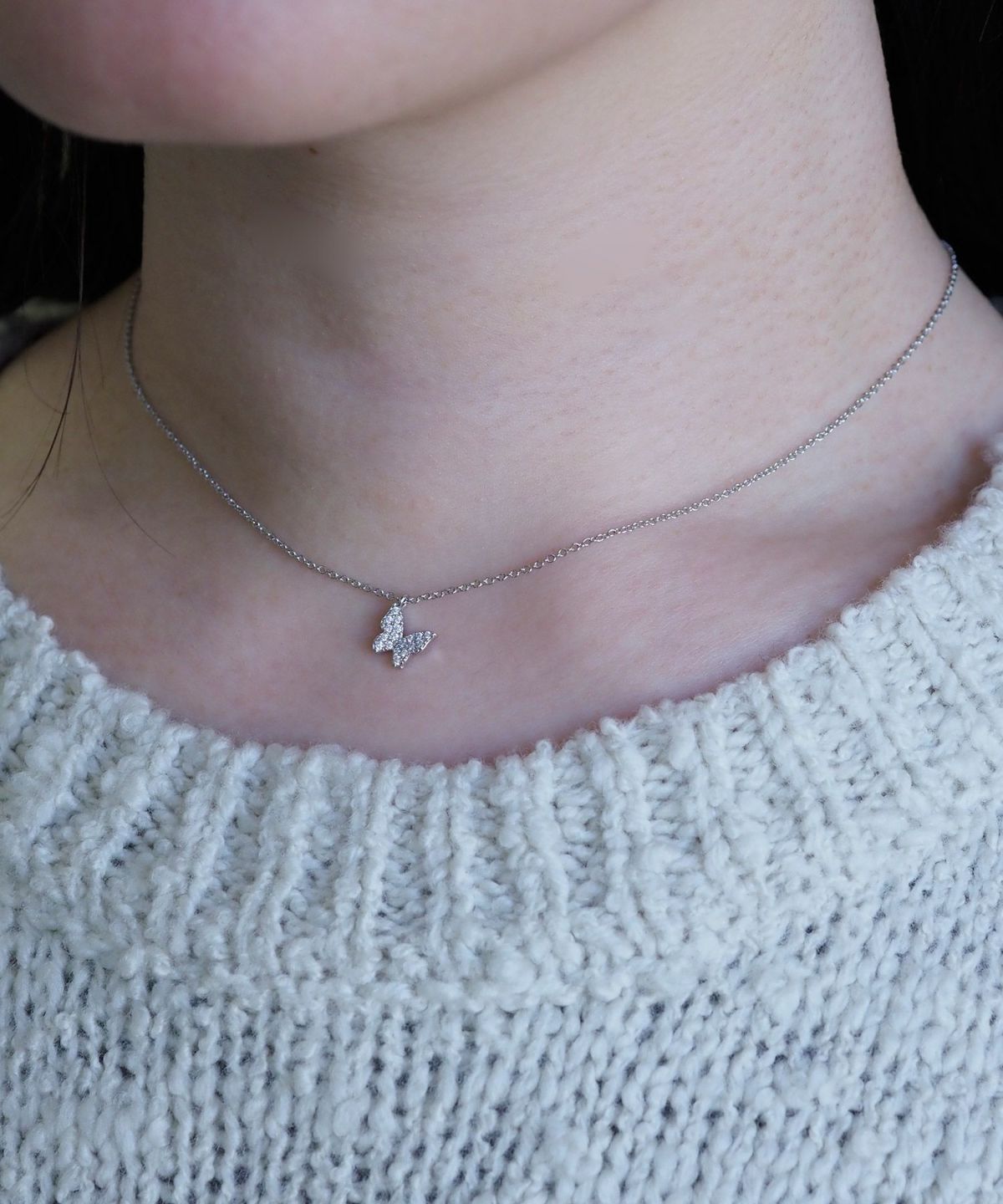 キュービックバタフライプチペンダント