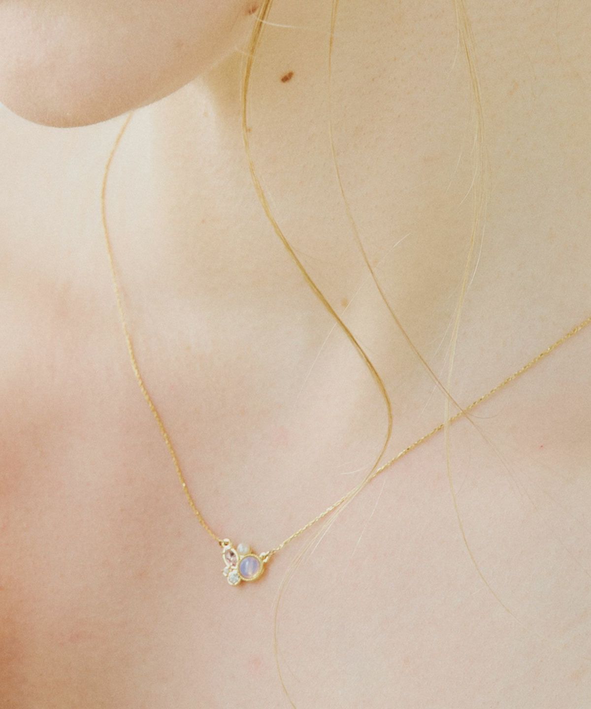 ナチュラルストーンビジューネックレス【MUK Dreamy stone】