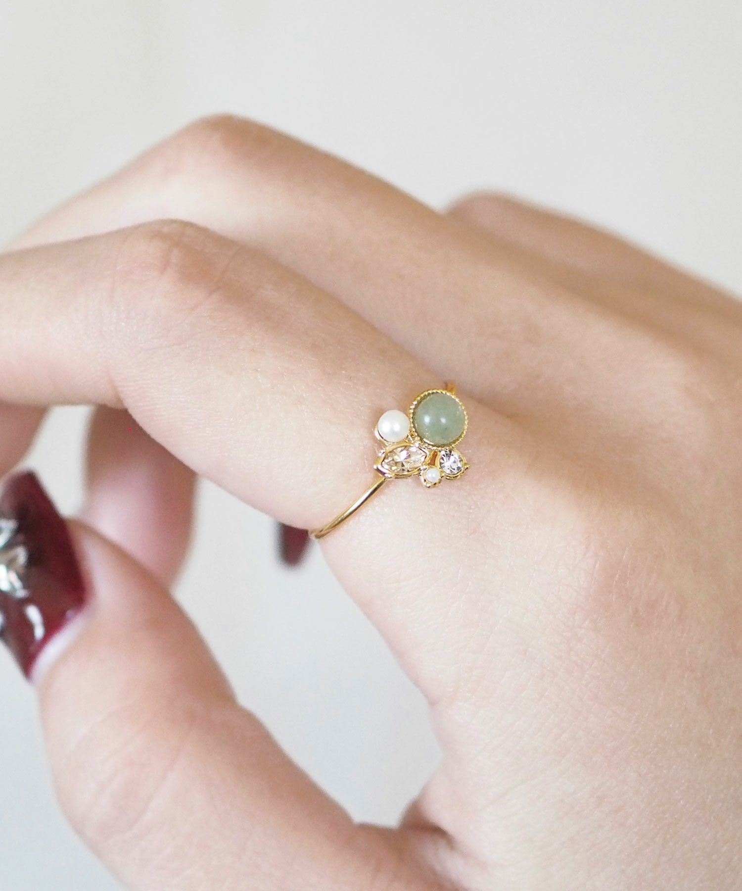 ナチュラルストーンビジューリング【MUK Dreamy stone】