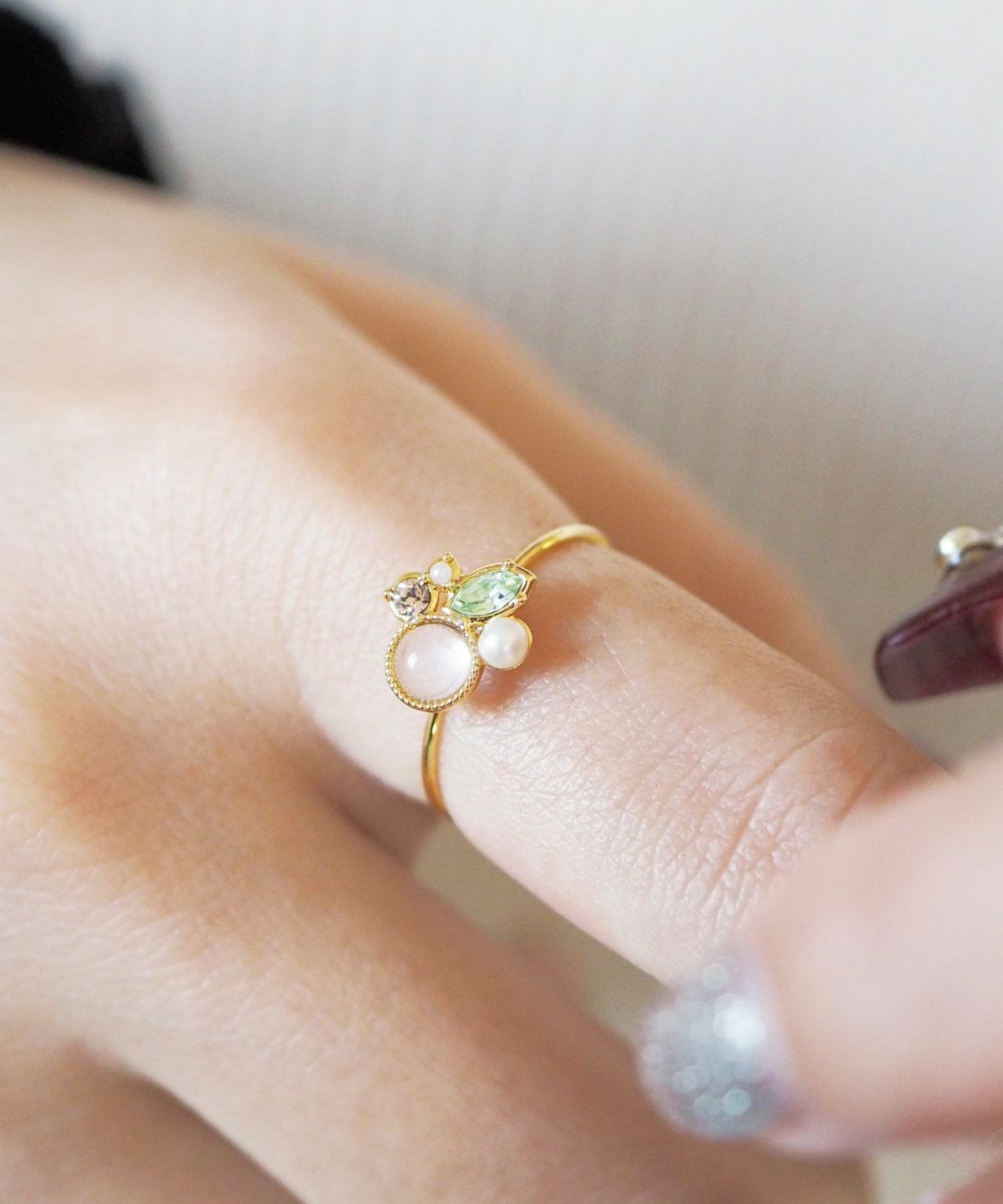 ナチュラルストーンビジューリング【MUK Dreamy stone】