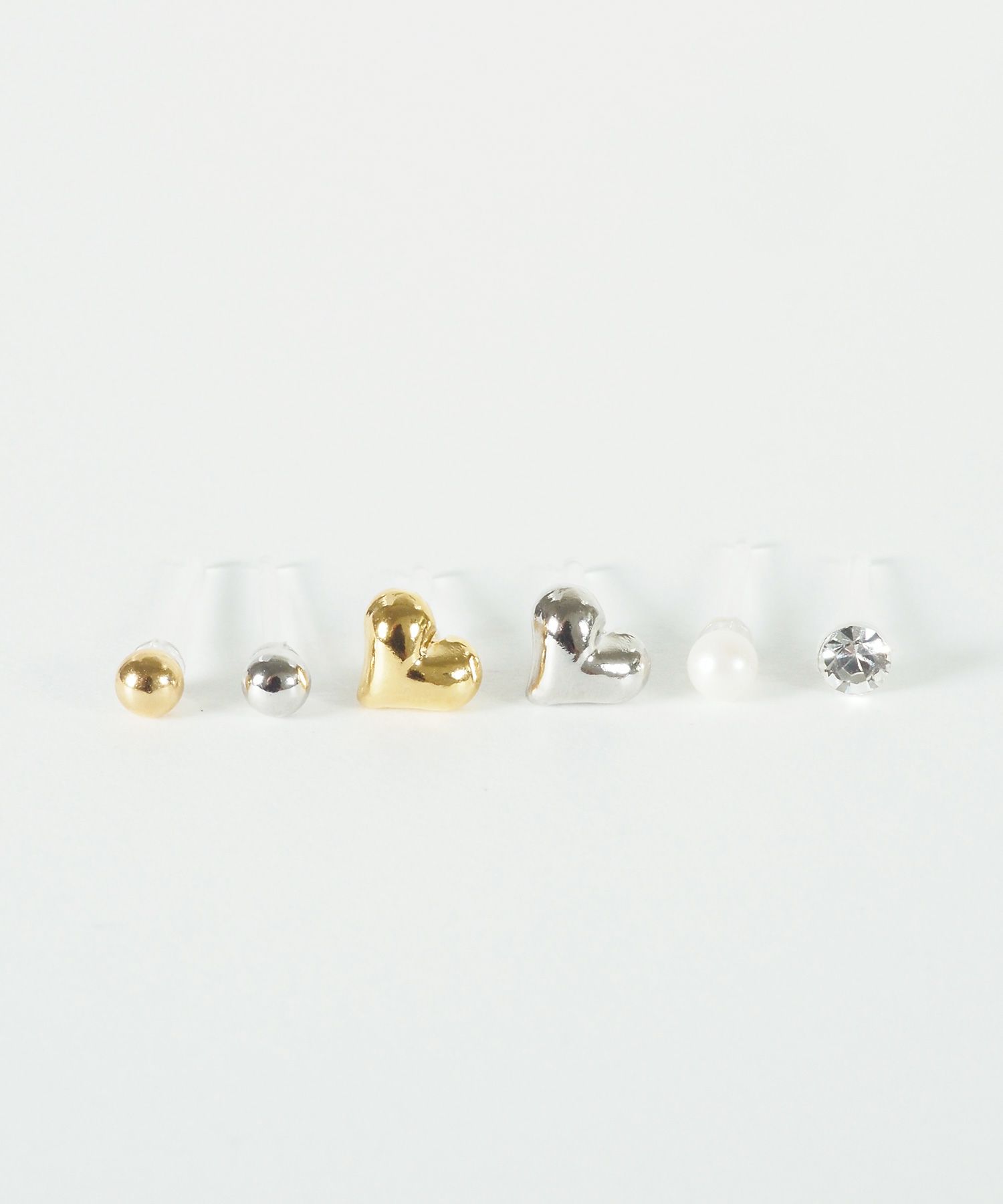 プランプハート樹脂ポストセットピアス