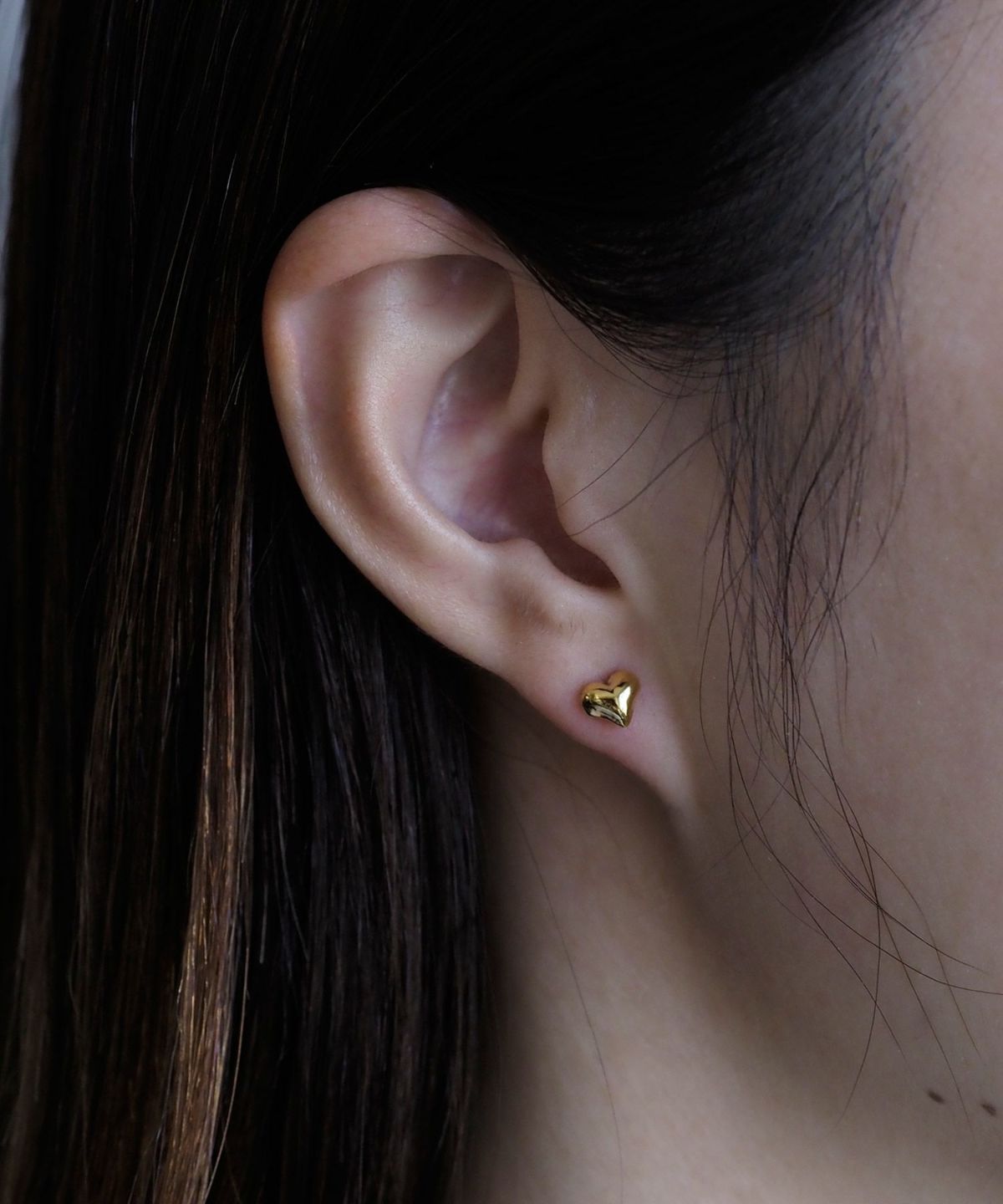 プランプハート樹脂ポストセットピアス