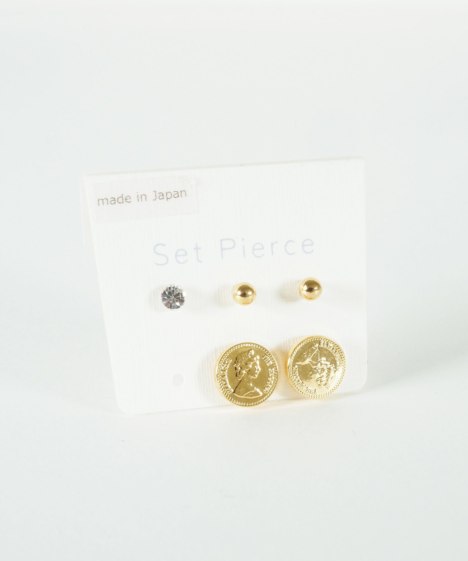 コイン樹脂ポストセットピアス