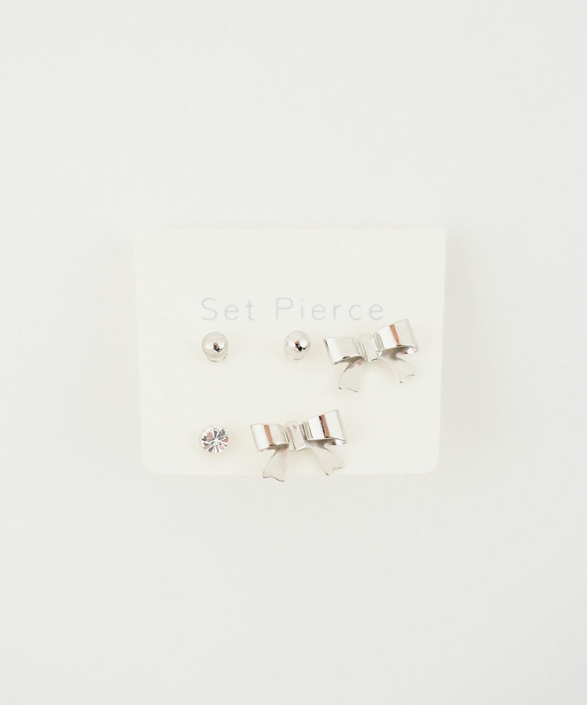 メタルリボン樹脂ポストセットピアス