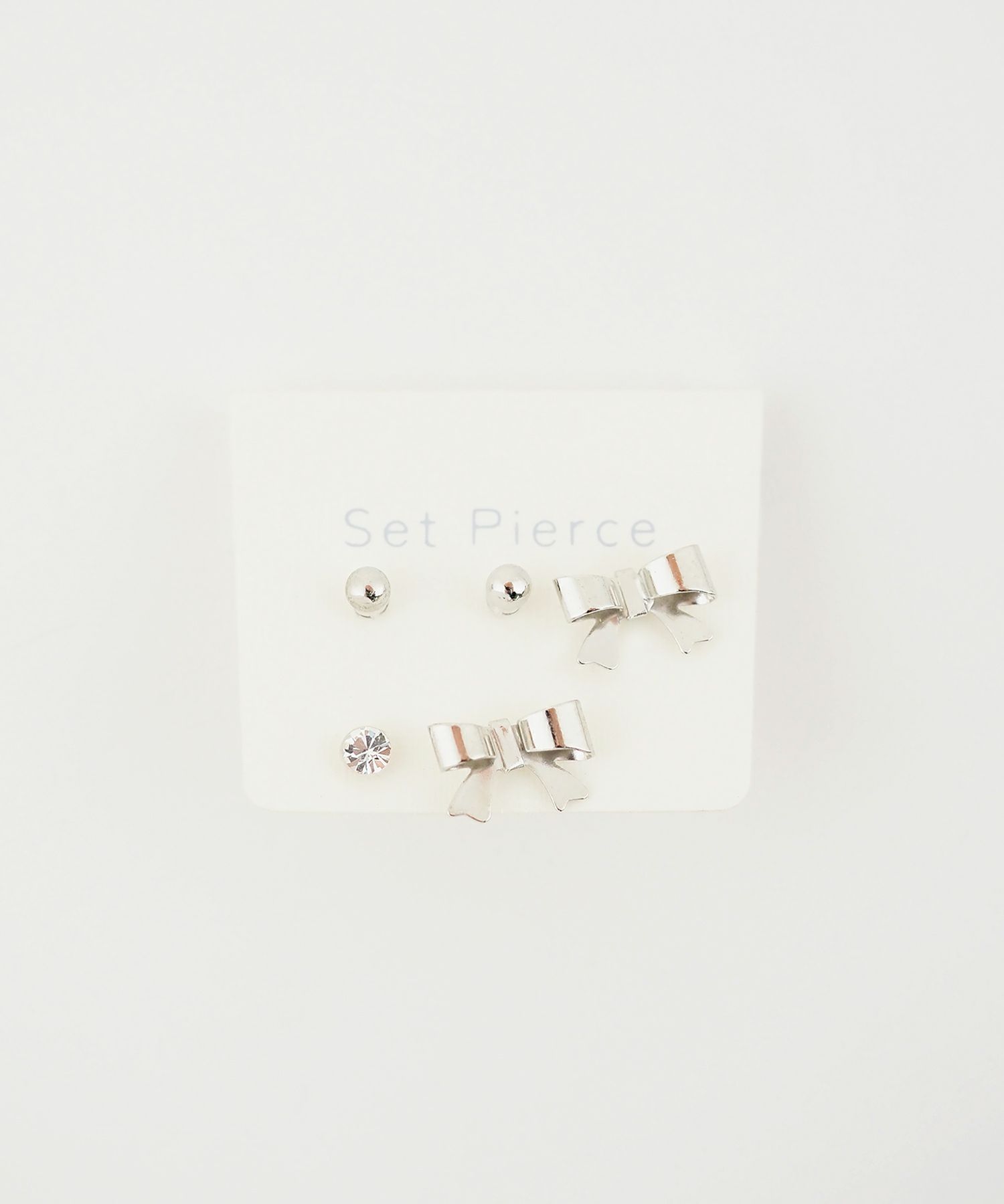 メタルリボン樹脂ポストセットピアス