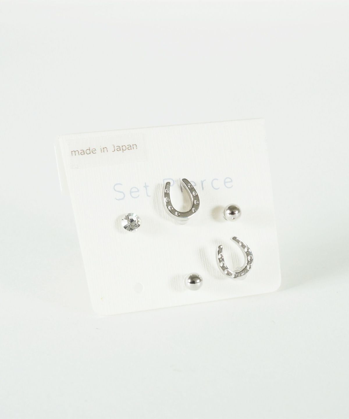 ホースシュー樹脂ポストセットピアス