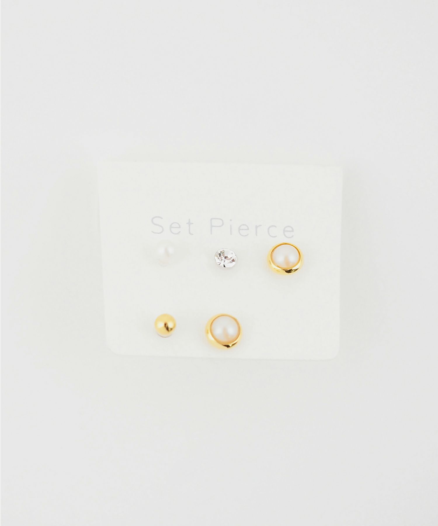 パールラウンド樹脂ポストセットピアス