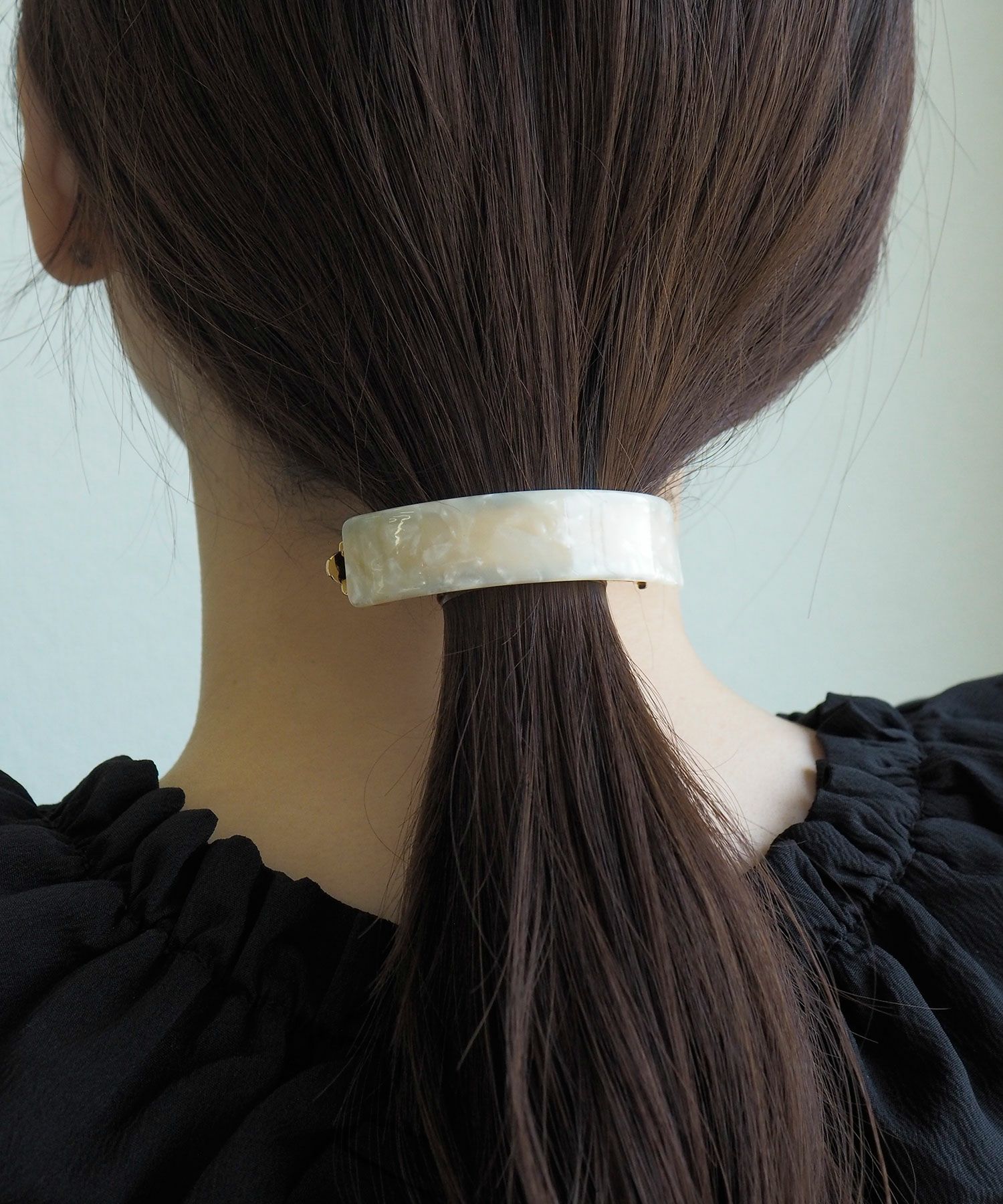 マーブルカーブバレッタ