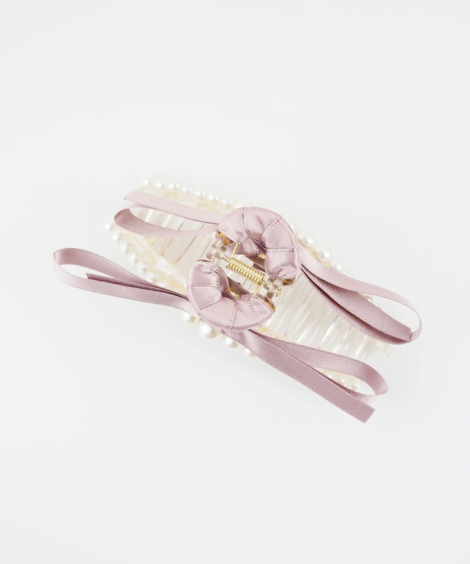 リボンパールラインバンスクリップ