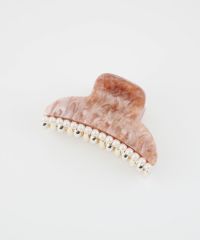 ラメマーブルパールラインバンスクリップ