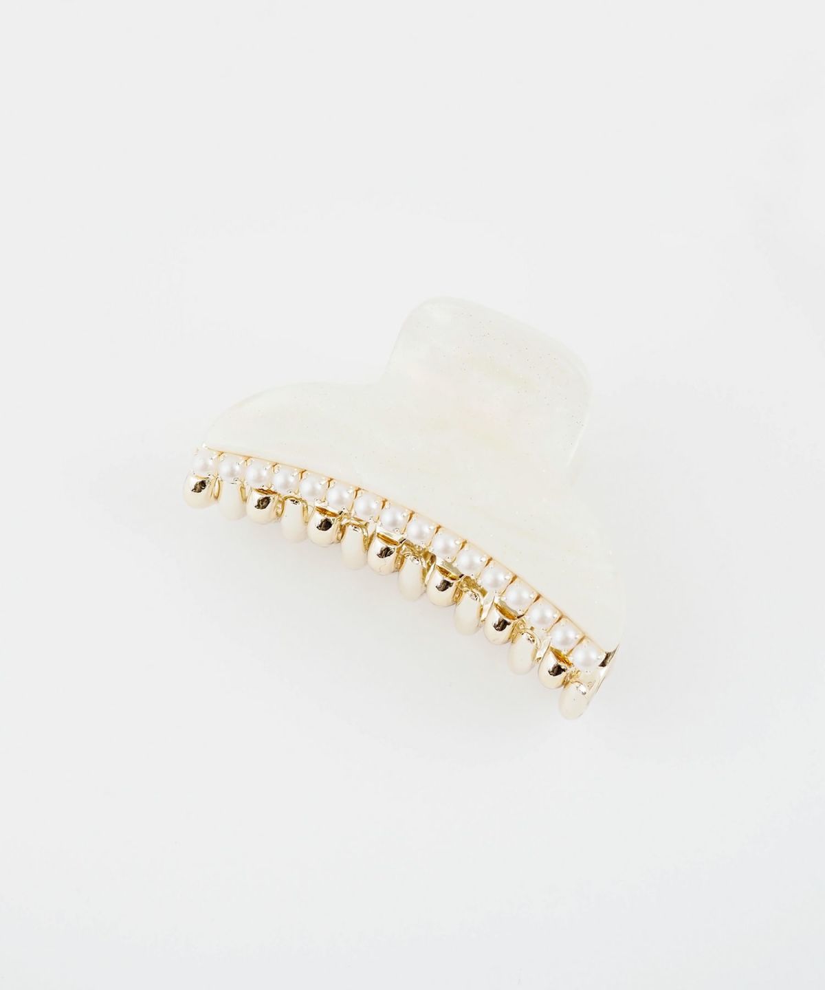 ラメマーブルパールラインバンスクリップ