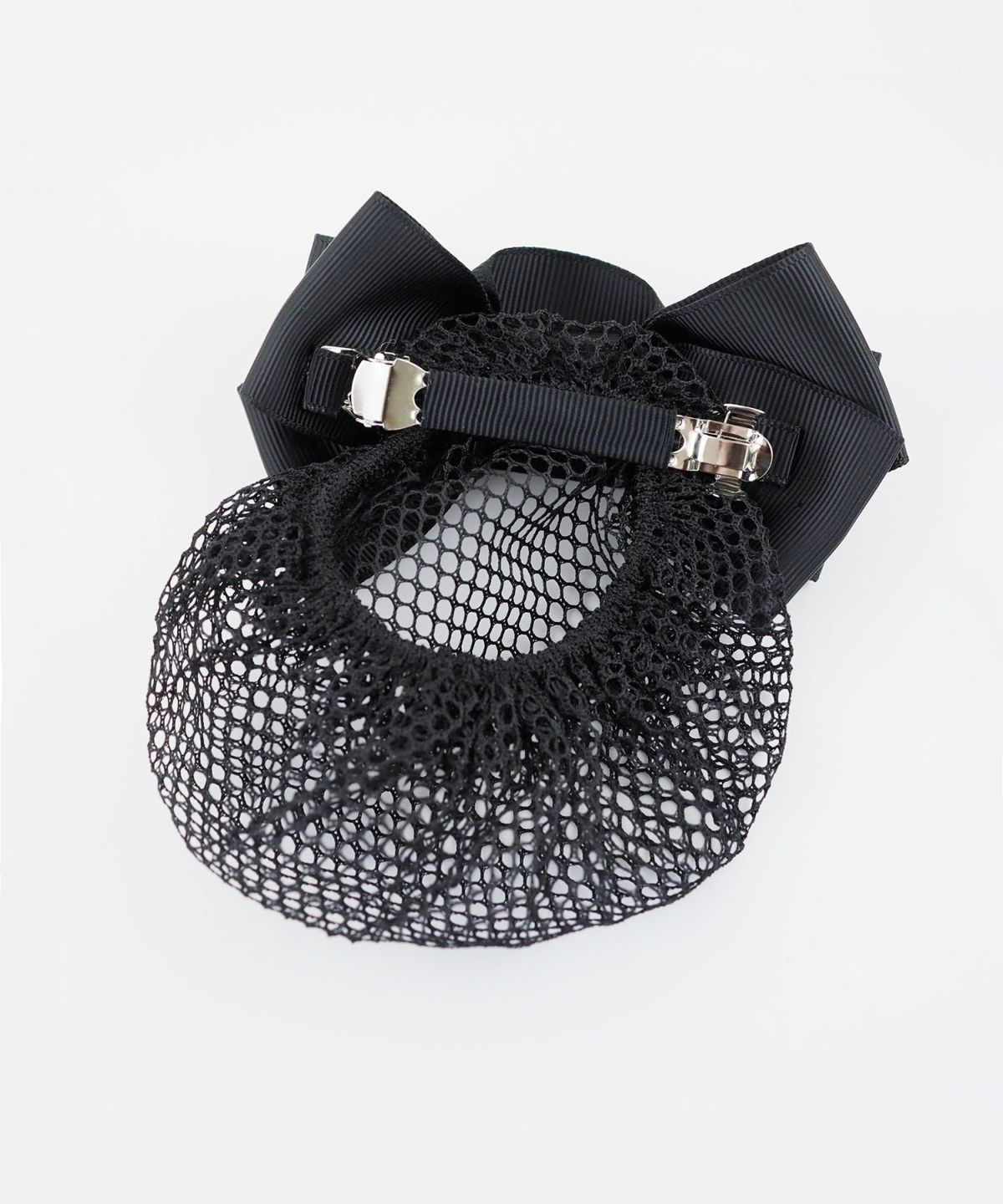 ピタッとズレないネット付きリボンバレッタ